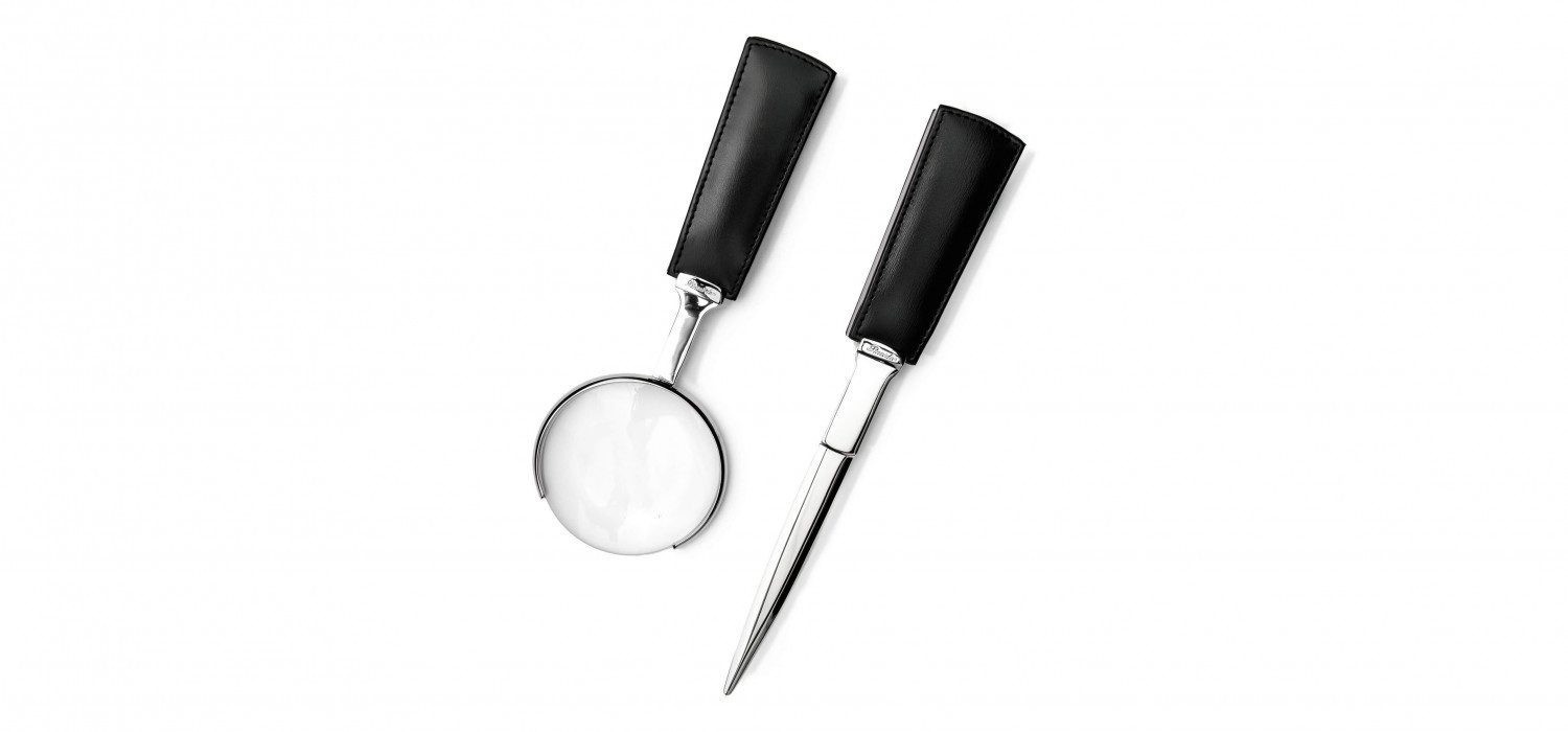 Set magnifying lens and letter opener