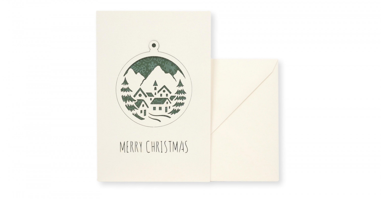 Detachable Tree Decoration Card Red