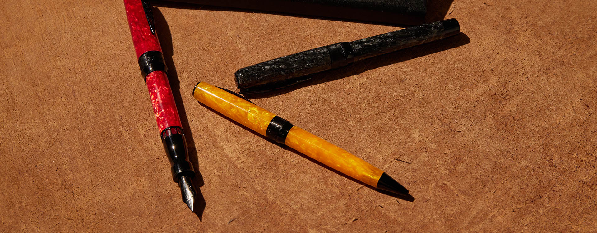 Handmade Wooden and Colorful Pens Contemporary Writing Tools