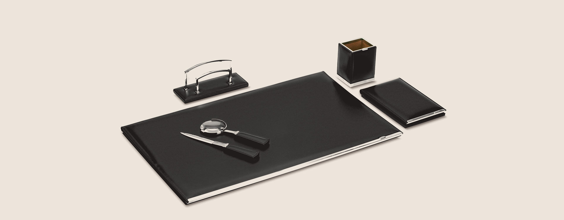 Luxury Leather Desk Accessories - Desk Pads & Pen Pots