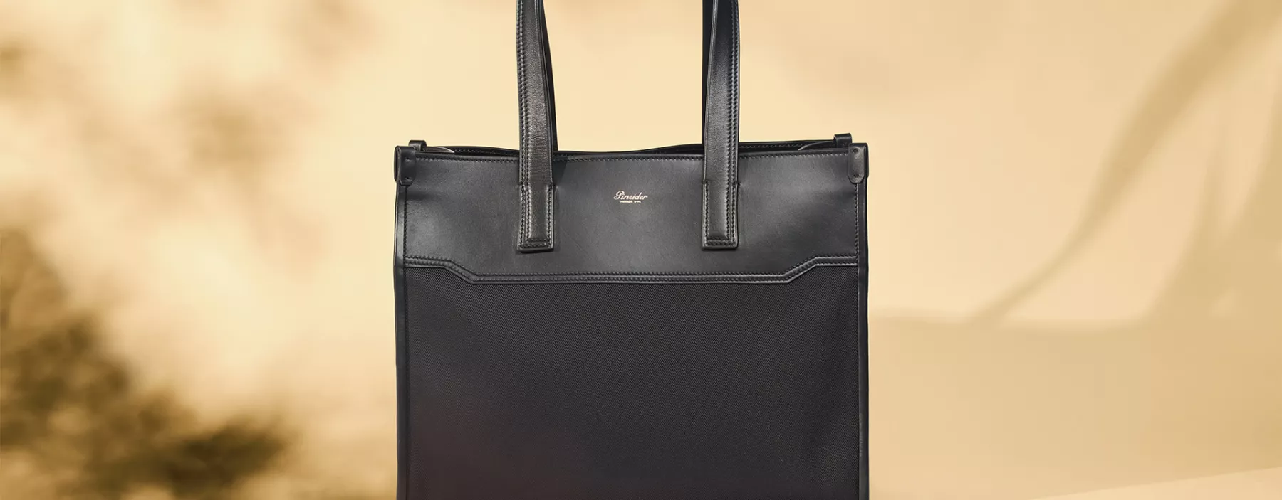 Small Metro Nylon Shoulder Bag in Black