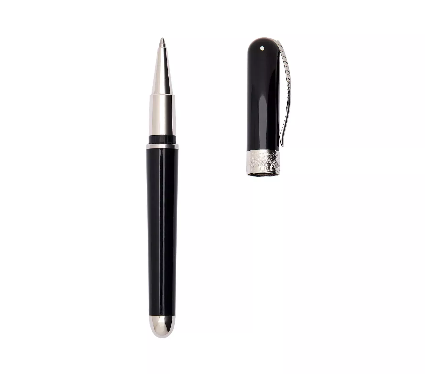 Pineider Avatar UR Demo Roller Penna Nero/Trasparente – In UltraResin, Ricaricabile, Con Astuccio Di Lusso – Made In Italy