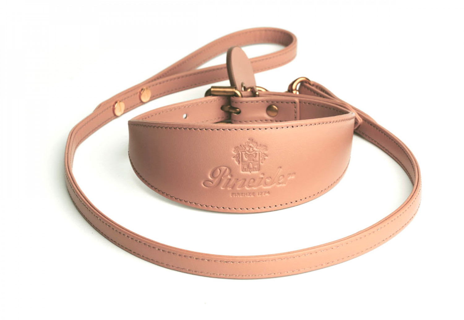 LEATHER LUX COLLAR AND LEASH GREYHOUND LARGE