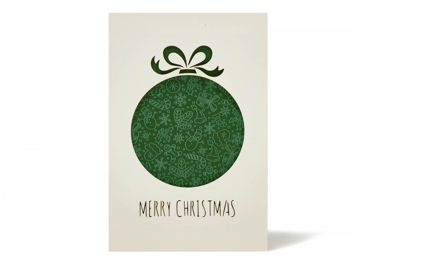 Green Globe Christmas Card