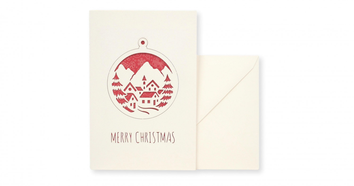 Detachable Tree Decoration Card Red