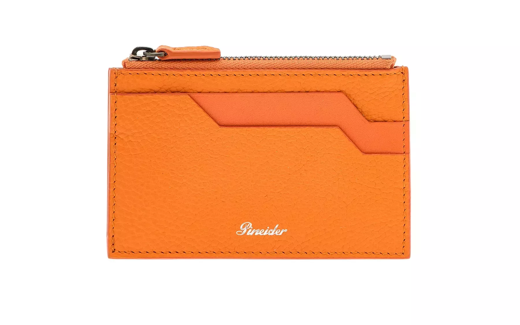 Pineider Card Holder With Zip Collezione Orma in Pelle Oltrarno