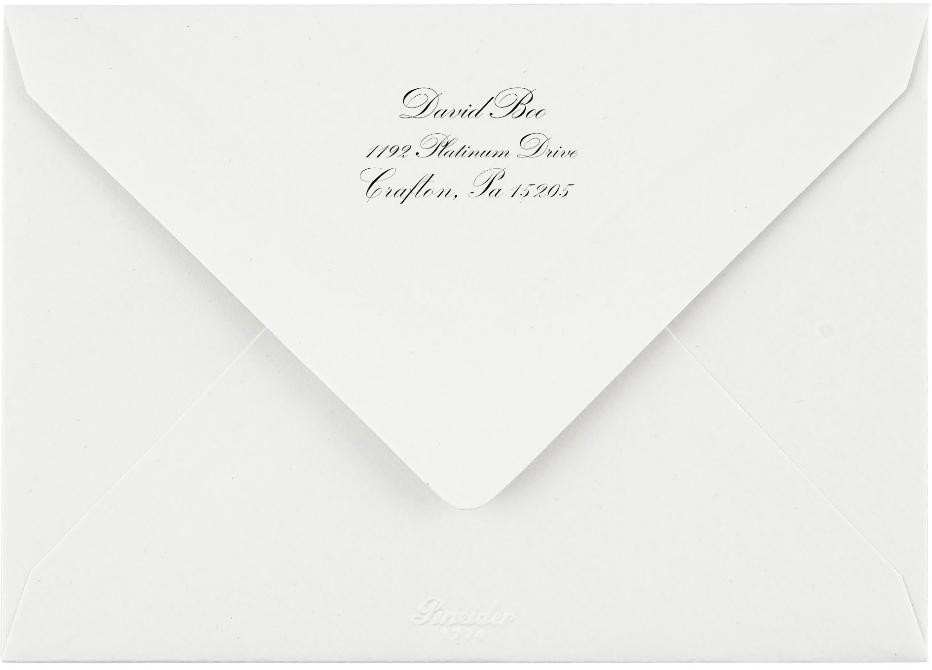 Florentia Back Address Envelope